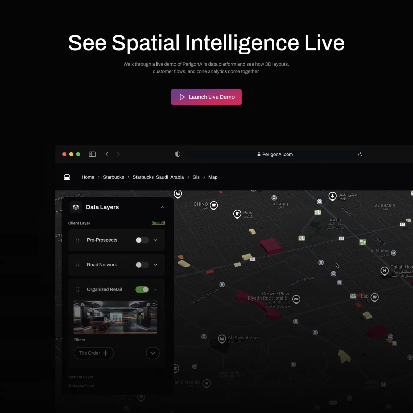 Perigon AI — interface detail
